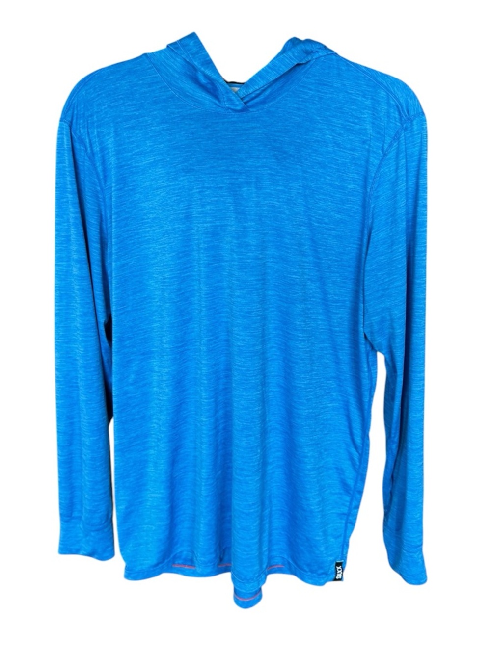 SAXX DropTemp Blue Hooded Performance Shirt Men’s M Athletic Cooling Activewear